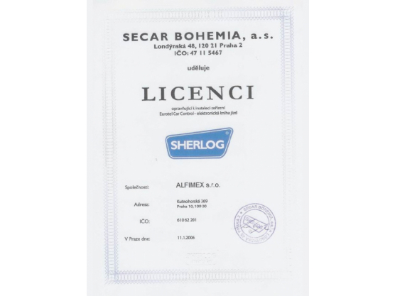 Secar Bohemia (Sherlog) licence